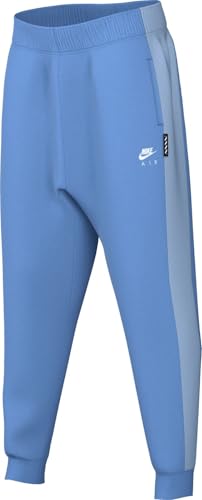 Nike Air Big Kids' Fleece Joggers (HF8811-412, University Blue/Psychic Blue/White)