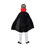 Kaku Fancy Dresses Vampire Dracula Cape/Robe/Cloak Halloween Costume -Black & Red, 3-4 Years, For Boys
