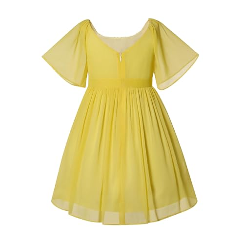 Girl Vintage Easter Yellow Clothing Kid Toddler Holiday Summer Casual Dress Size 2 3 4 5 6 7 8 9 10 11 122