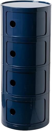 Unidad de almacenamiento redonda de plástico, contenedor de cajón totalmente montado para dormitorio, baño, sala de estar, cocina, estante esquinero, armario, rollo de papel higiénico ideal
