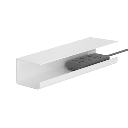 Bandeja organizadora para gestión de cables bajo escritorio Eujgoov, material PVC, para oficina y hogar miniatura 4
