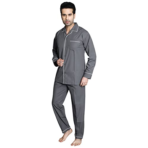 Image of Men's Cotton Solid Night Suit