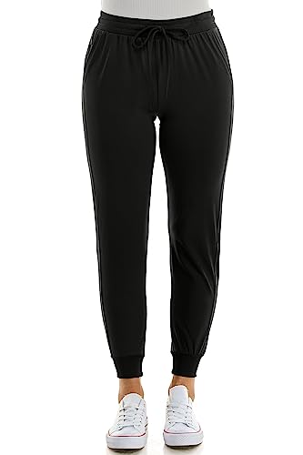Zac & Rachel Women's Pull on Jogger Pant with Tie Front and Side Pockets