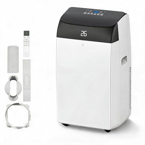 Klimaanlage Mobil Leise 4- in- 1 Mobile Klimagerät 12000 BTU- Kühlen/ Entfeuchten/ Schlafmodus/ Ventilator Leise