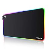 【Genauer und Komforter Gamelebnis】❥ Dieses rgb mauspad mit der besten Qualität auf dem Markt bietet am besten geeignete Widerstand für eine genauere Verfolgung und maximale Mausreaktion. Das Gaming mousepad gibt Ihnen ein schnelleres Gameplay.
