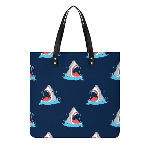 Sac bandoulière requin femme grand tote bag idéal pour vos voyages et le shopping