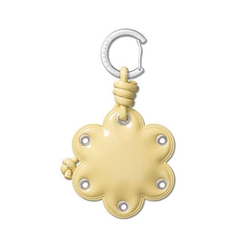 CASETiFY Puffy Flower Bag Charm [Effortless Style/Easy Attachment] - Pale Yellow
