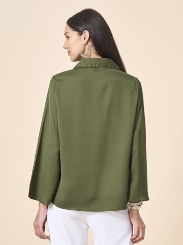 Image of Style Quotient Women Solid Regular Fit Shirt
