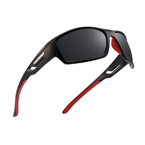 Image of PUKCLAR Sports Polarized Sunglasses for Men Women Driving Sunglasses Cycling Running Fishing Goggles Unbreakable Frame