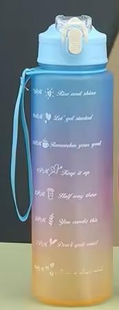 Miniatura 3 de Juego de botellas de agua motivacionales, 3 piezas, capacidad de 68309 onzas, botellas deportivas reutilizables