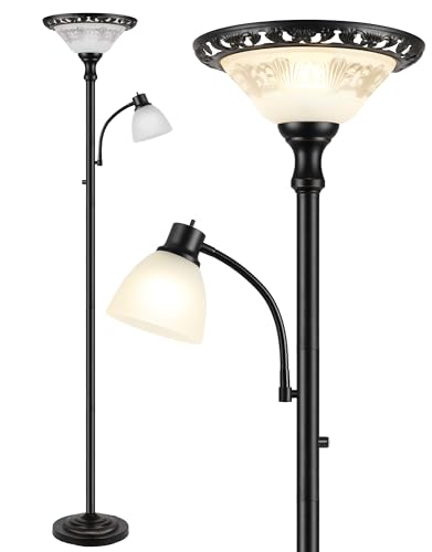 Torchiere Floor Lamps for Living Room, Floor Lamp 71 Inch Tall wi...