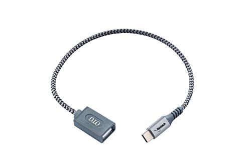 Image of Nextech Type-C Braided OTG Cable 30cm|Fast Charging & 480Mbps Data Transfer|USB Cable Type-C to USB OTG Adapter|Compatible with Smartphones,Tablets,Laptops,USB Drives & More|Durable & Compact,Grey
