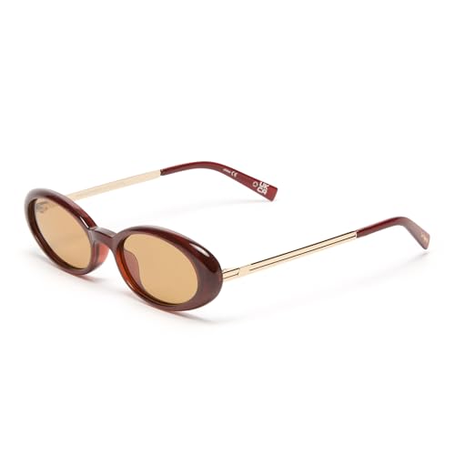 Le Specs Magnifique Sunglasses - Cocoa, Oval, Women's, Minimalist Y2K Style