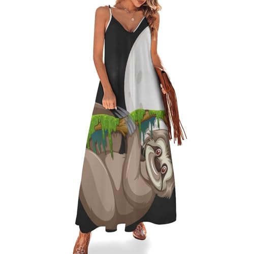 Robe maxi décontractée en tissu fluide au tombé impeccable