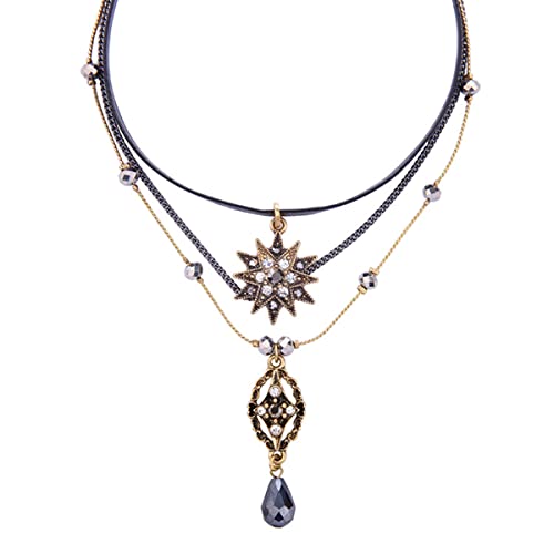 HCMA Harajuku Dark Lolita Halskette Punk Gothic Halsband Cosplay Schlüsselbeinkette Schmuck für Frau Mädchen Halskette Schmuck Geschenk Cover