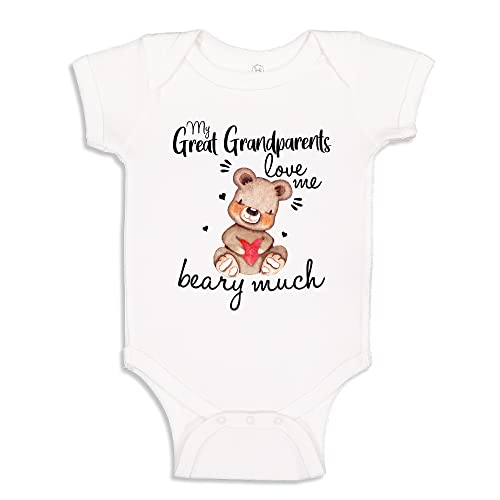 Loved by My Great Grandparents Beary Much Baby Bodysuit One Piece Or Toddler T-Shirt