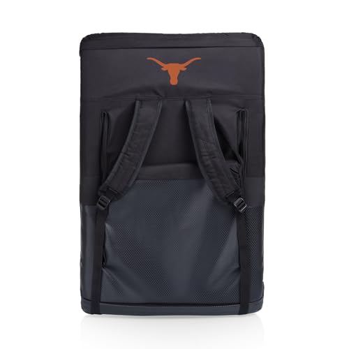 Image of PICNIC TIME NCAA Texas Longhorns Ventura Reclining Stadium Seat with Back Support, Bleacher Seat, Beach Floor Chair, (Black)