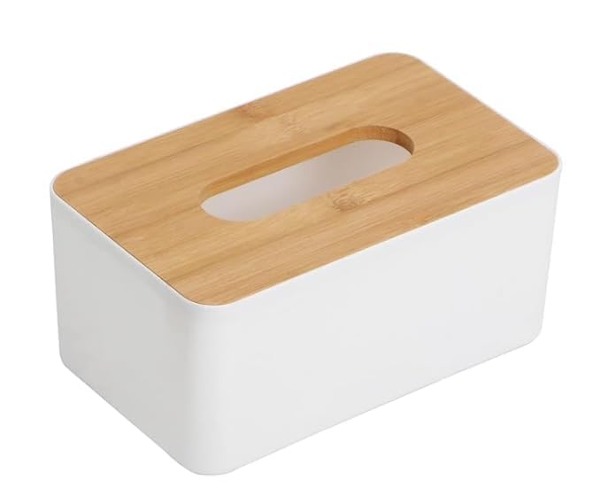 Image of Multipurpose Cable Management Box with Wooden Lid | Wire Organizer & Storage Box for Power Strips, Chargers & Cables | Desk & Home Organizer