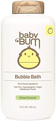 Baby Bum Bubble Bath | Tear Free Foaming Bubble Bath for Sensitive Skin with White Ginger| Natural Fragrance | Gluten Free and Vegan | 12 FL OZ