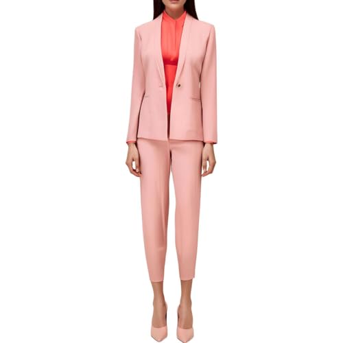 Anne Klein Womens Textured One-Button Blazer2