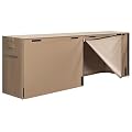 VIVOHOME 8ft Firewood Log Rack Cover, Heavy Duty 600D Oxford, Double Layer Outdoor Weather Resistant Fire Wood Storage Holder Cover with Zipper and Hook Loop Tape, Brown