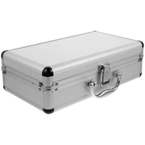 KOMBIUDA Caja Herramienta Portátil de Aleación de Aluminio con Cerradura Maletín Multifuncional Resistente con Asa Reforzada para Almacenamiento de Medicinas y Herramientas Capacidad