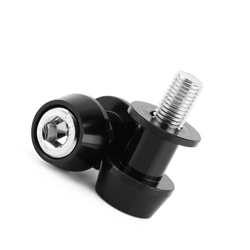 Schwingenschutz Montageständer 8/10mm Motorrad Swing Arm Spool Sliders Stehen Swingarm Bobbins Schwenkarmspule Hinteren Schwingen Heckständer Schieber Ständer Spulen Schieberegler (10MM-Schwarz)