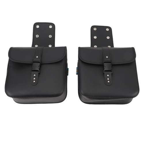 Alforjas para motocicleta de cuero PU resistentes al clima con alta capacidad de almacenamiento para herramientas y guantes miniatura 2