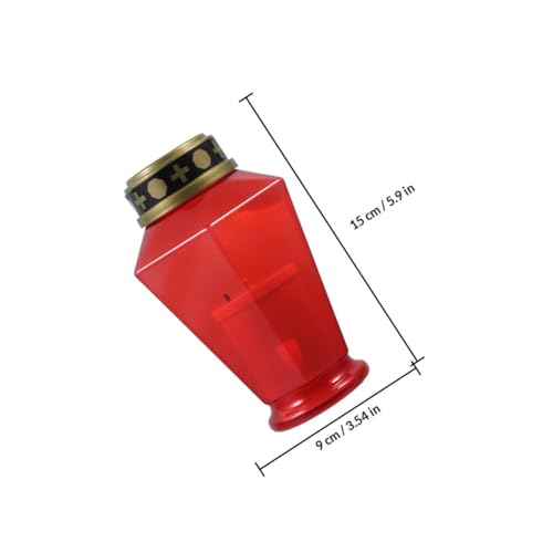 Velas led hexagonales de cementerio y jardín para decoración religiosa sin batería, pack de 2 2