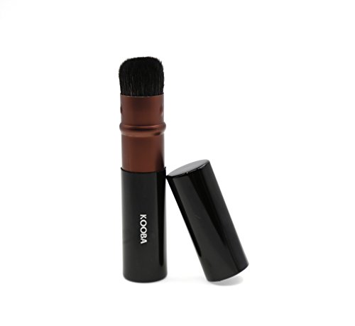 KOOBA Makeup Retractable Kabuki Powder Brush - Portable Face Loose Powder Foundation, Blush Brush Beauty Cosmetic Tool for Professional and Travel