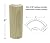 3/4" x 2" x 6" Poplar (Paint Grade) Outside Radius Corner Base Block - Fits 3/8" Radius (Mini Bullnose or Baby Bullnose) (25)