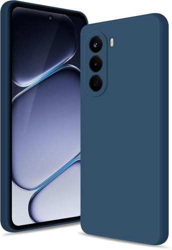 Image of DIZORO Microfiber Candy Compatible for Oneplus Nord ce6 lite 5G Smooth Touch Cushion Liquid Soft Silicone Gel Rubber Phone Case Non-Slip Full Body Protective Shockproof Back Cover - Blue