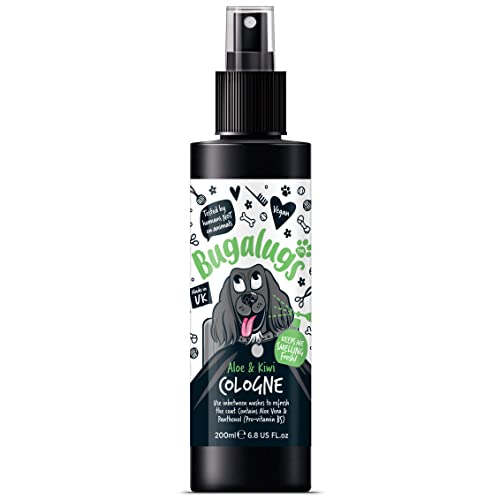 Bugalugs - Colonia para Perros - 200ml - Aroma Aloe y Kiwi - Refresca y Suaviza el Pelaje - Sin Alcohol ni Parabenos - Ideal para Neutralizar Olores y Mantener el Buen Aroma Entre Baños