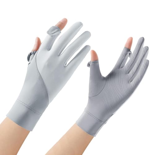 Generisch Guantes UV para conducción, guantes antideslizantes UPF 50+ – Guantes de protección UV compatibles con pantalla táctil – para verano, viajes, pesca, senderismo, golf