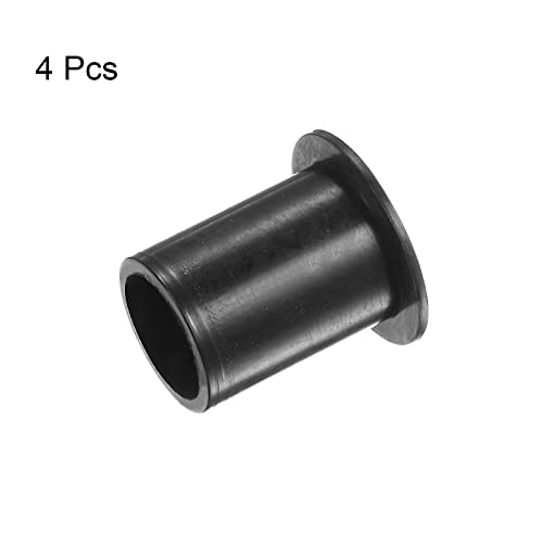QUARKZMAN 4 Stück Geflanscht Hülse Lager 13mm Bohrung 16.1mm AD 22.1mm Länge Nylon Buchsen für Welle Schwarz