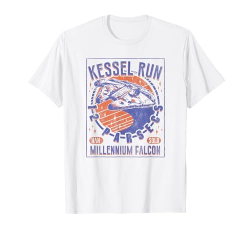 T-shirt Star Wars Classic Kessel Run Millennium Falcon vêtement vintage de collection