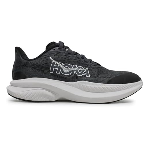 HOKA Mach 6 Kids HOKA One One Baskets unisexes pour enfant Mach 6 (grand enfant), Noir/blanc, 7 US Big Kid