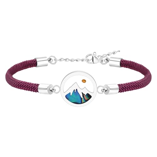 Bracelet graine de moutarde en acier inoxydable et abalone véritable