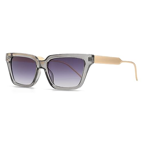 Lunettes de soleil carrées dégradées rose style vintage luxe pour femme