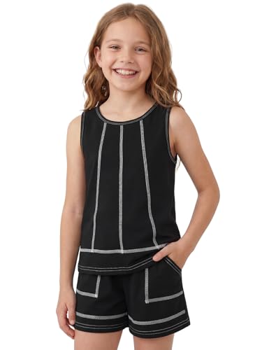 Pantalones cortos de verano para niñas en un conjunto casual de juego para tardes de parque