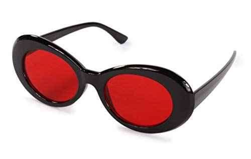Preisvergleich Produktbild Ro Rox Damen Herren Kurt Cobain Retro Clout Sonnenbrille - Rot - Schwarz