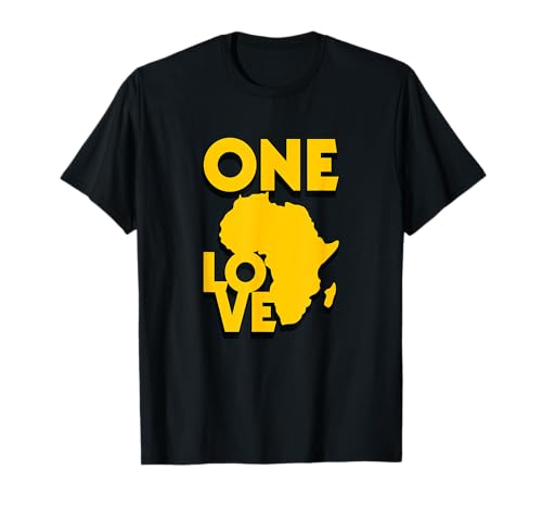 One Love Africa With Africa Map Orgullo africano Camiseta