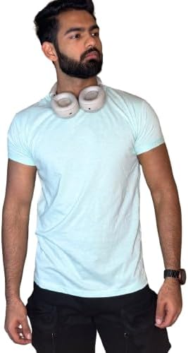 Mayfly Studios Casual 100% Cotton, 180 GSM Mint Fitted Tshirt for Men and Women