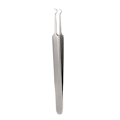 Azesobo Curva Curvo Blackhead Acne clip pinça de aço inoxidável Pimple comedão Remover Ferramenta de
