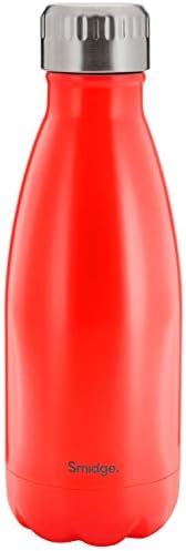 Smidge Reusable Water Bottle 350ml, Leakproof Double Wall Stainless Steel, Insulated Vacuum Flask 12 Hours Hot & 24 Cold, BPA-Free, No Metallic Taste