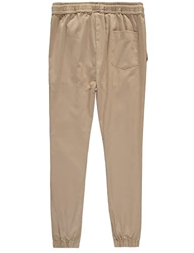 Mens Pull-On Twill Joggers with Elastic Waistband and Drawstring2