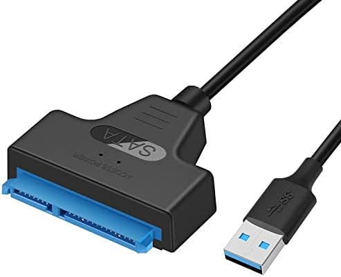 Unnderwiss Kabel sata do usb Adapter SSD/HDD Kompatybilny z zewnętrznymi i wewnętrznymi dyskami twardymi, 2,5 cala kompatybilny z systemami operacyjnymi Windows, Mac i Linux