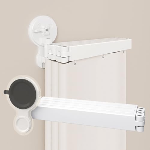 Barra de cortina de ducha esquinera, diseño retráctil ajustable, instalación sin taladro, solución de ahorro de espacio para baños