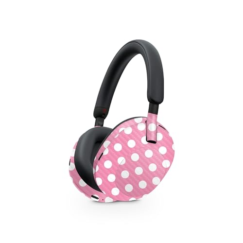 Image of MightySkins Carbon Fiber Skin Compatible with Sony WH-1000XM5 Headphones - Mini Dots | Protective, Durable Textured Carbon Fiber Finish | Easy to Apply, Remove, and Change Style