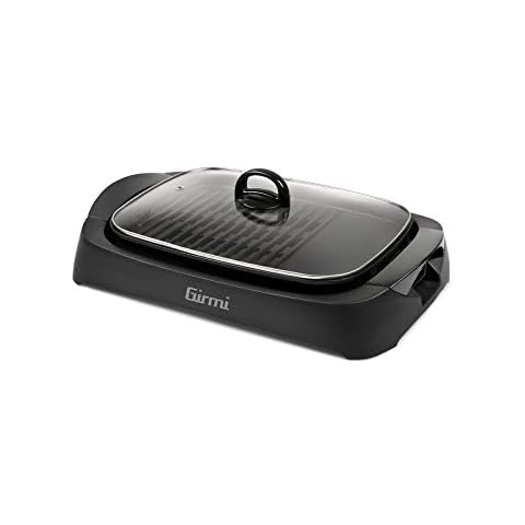 Girmi BQ90 Grill & Barbecue, 2200W, Tempered Glass Lid Cover